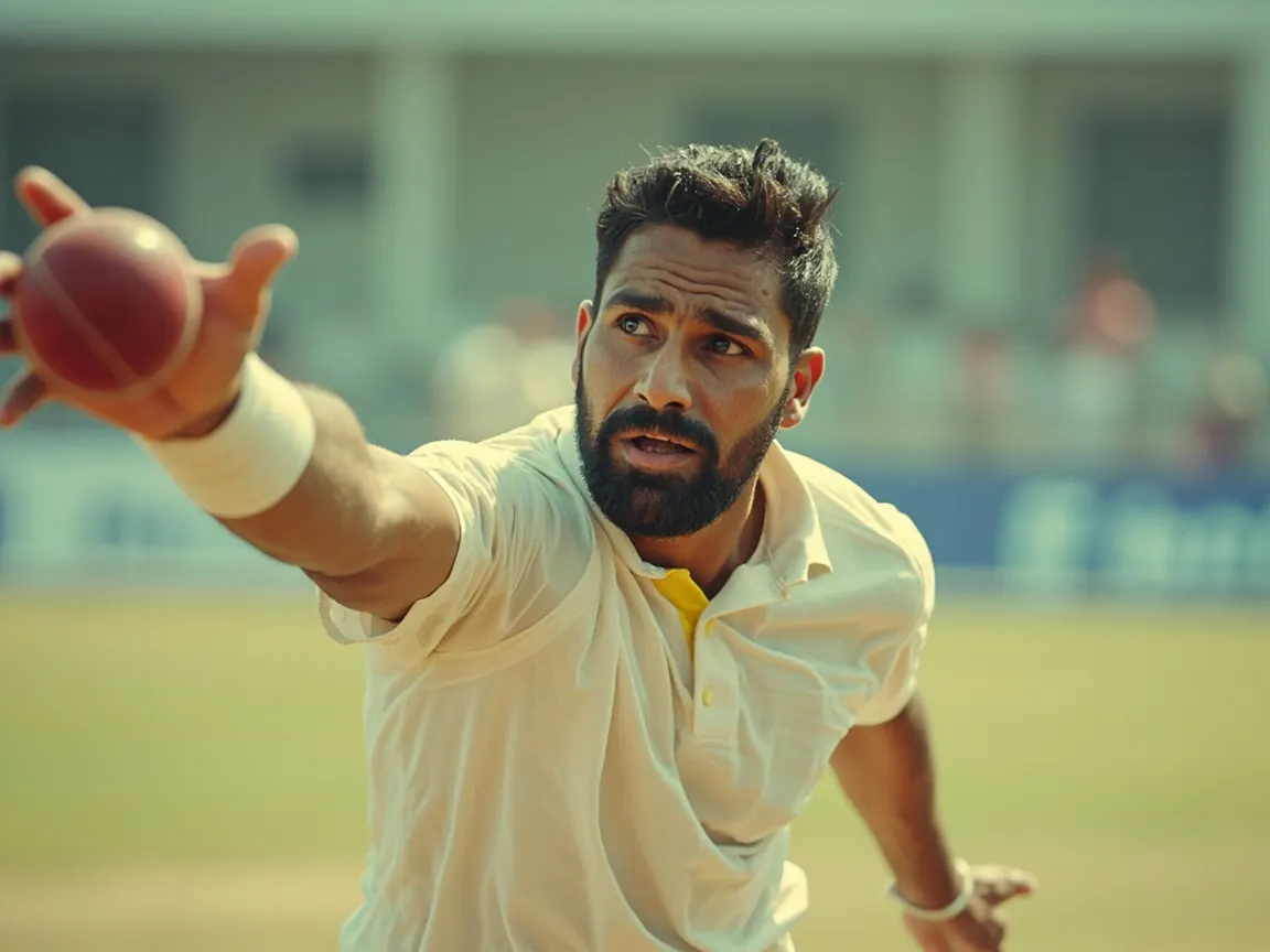 A spin all-rounder caught at the top of his bowling action